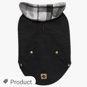 NWT Beaver Canoe Black Canvas Jacket w plaid hood
